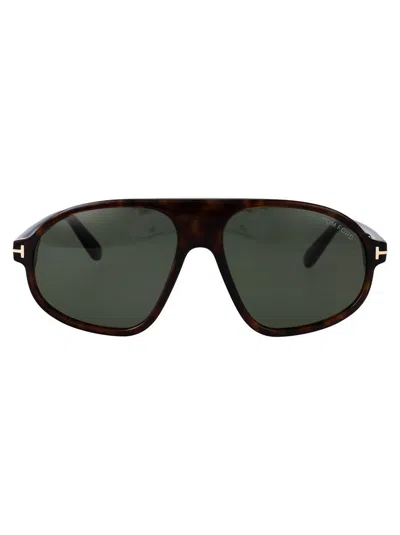 Tom Ford Sunglasses In Avana Scura / Verde