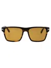 Tom Ford Eyewear Calder Square Frame Sunglasses In Avana/altro / Marrone