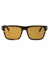 Tom Ford Eyewear Calder Square Frame Sunglasses In Avana/altro / Marrone
