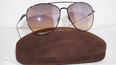 Pre-owned Tom Ford Sunglasses Aviator Black Light Brown Ft0784/s 01c 59 15 135 In Gray