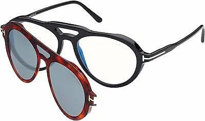 Pre-owned Tom Ford Sunglasses Aviator Plastic Eyeglasses In Black - Size 55mm