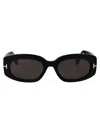 Tom Ford Rectangle-frame Sunglasses In Black