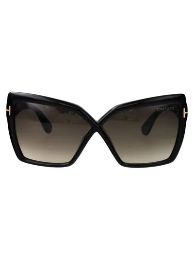 Tom Ford Sunglasses In Black Brown
