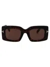 Tom Ford Rectangle-frame Sunglasses In Brown