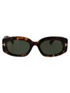 Tom Ford Rectangle-frame Sunglasses In Brown