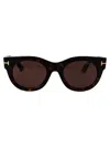 Tom Ford Round-frame Sunglasses In Brown