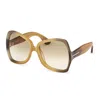 Tom Ford Sunglasses Butterfly Full Rim, Dark Havana Frame And Brown Gradient Lens Ft122252f In Brown