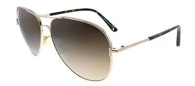 Pre-owned Tom Ford Sunglasses Clark Aviator Metal Sunglasses With Brown Gradient Lens For In Gold