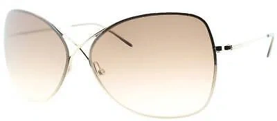 Pre-owned Tom Ford Sunglasses Collete Fashion Metal Sunglasses With Brown Gradient Lens In Gold