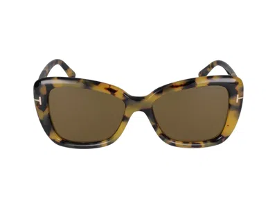 Tom Ford Sunglasses In Colored Havana/roviex