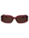 Tom Ford Eyewear Cielle Oval Frame Sunglasses In Crystal Purple