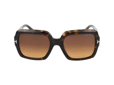 Tom Ford Sunglasses In Dark Havana/brown Grad