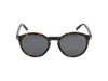 Tom Ford Ansel Round Gradient Plastic Sunglasses In Dark Havana/smoke