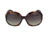 Tom Ford Eyewear Georgia Round Frame Sunglasses In Dark Havana/smoke Grad