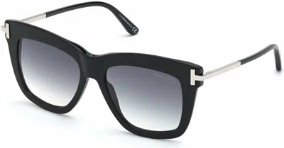 Pre-owned Tom Ford Sunglasses Dasha Ft0822 01d Black/grey Polarized 52mm Tf 822 In Gray