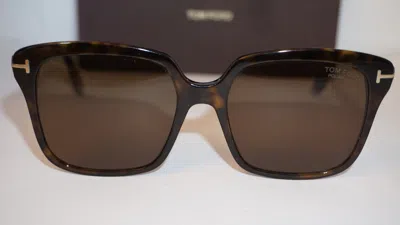 Pre-owned Tom Ford Sunglasses Faye-02 Dark Havana Brown Polarized Tf788 52h 56 18 140