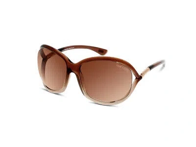 Pre-owned Tom Ford Sunglasses Ft0008 Jennifer 38f Brown Brown Woman