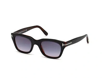 Pre-owned Tom Ford Sunglasses Ft0237 Snowdon 05b Black / Havana Smoke Man In Gray