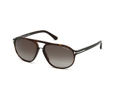 Pre-owned Tom Ford Sunglasses Ft0447 Jacob 52b Havana Smoke Man In Gray