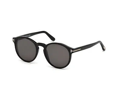 Pre-owned Tom Ford Sunglasses Ft0591 Ian-02 01a Black Smoke Men Women In Gray