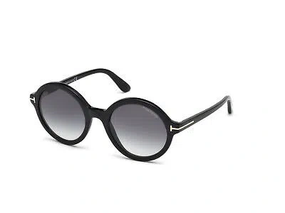 Pre-owned Tom Ford Sunglasses Ft0602 Nicolette-02 001 Black Grey Woman In Gray