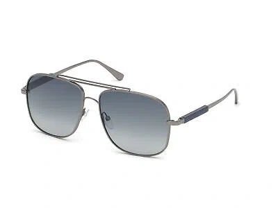 Pre-owned Tom Ford Sunglasses Ft0669 Jude 12w Dark Ruthenium Blue Man