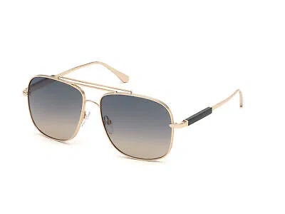 Pre-owned Tom Ford Sunglasses Ft0669 Jude 28b Rose Gold Smoke Man In Gray