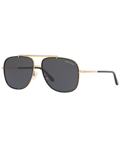 Tom Ford Sunglasses, Ft0693 58 In Gold Shiny,grey
