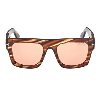 Tom Ford Sunglasses Ft0711 53 E Fausto Brown/light Brown Unisex Photochromic
