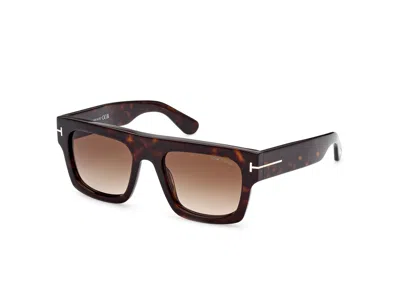 Pre-owned Tom Ford Sunglasses Ft0711 Fausto 52f Havana Brown Man