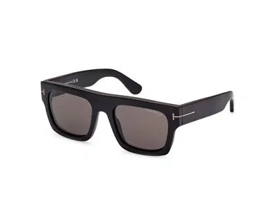 Pre-owned Tom Ford Sunglasses Ft0711-n Fausto 02a Matte Black Smoke Man In Gray