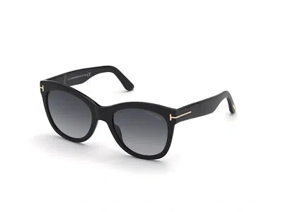 Pre-owned Tom Ford Sunglasses Ft0870 Wallace 01b Black Smoke Woman In Gray