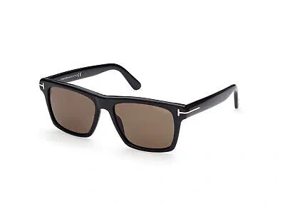 Pre-owned Tom Ford Sunglasses Ft0906 Buckley-02 01h Black Brown Man