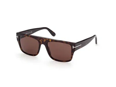 Pre-owned Tom Ford Sunglasses Ft0907 Dunning-02 52e Havana Brown Man