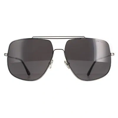 Pre-owned Tom Ford Sunglasses Ft0927 Liam 12a Ruthenium Gray