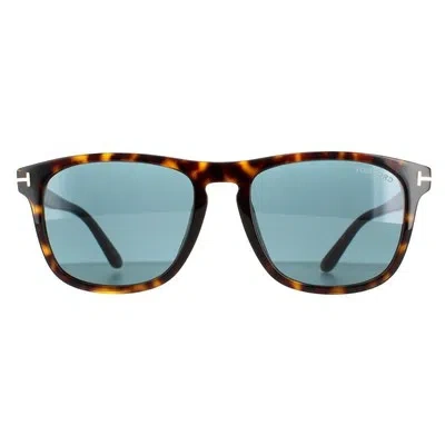 Pre-owned Tom Ford Sunglasses Ft0930 Gerard 52v Dark Havana Blue In Brown
