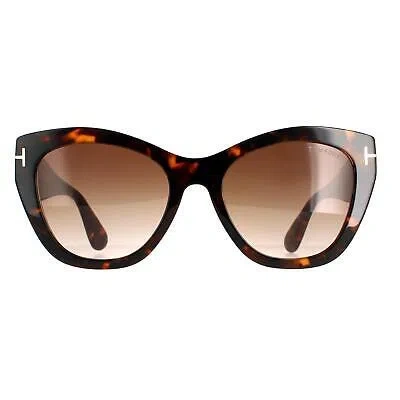 Pre-owned Tom Ford Sunglasses Ft0940 Cara 55f Dark Havana Brown Gradient