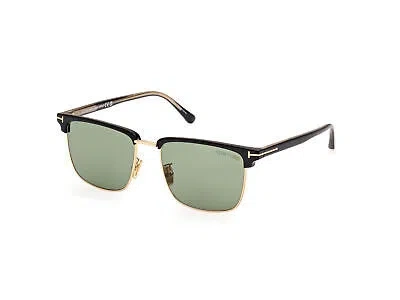 Pre-owned Tom Ford Sunglasses Ft0997-h Hudson-02 01n Black Green Man