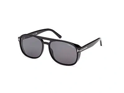 Pre-owned Tom Ford Sunglasses Ft1022 Rosco 01a Black Smoke Man In Gray