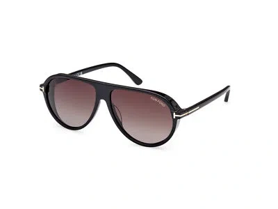 Pre-owned Tom Ford Sunglasses Ft1023 Marcus 01b Black Smoke Man In Gray