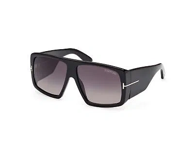 Pre-owned Tom Ford Sunglasses Ft1036 Raven 01b Black Smoke Men Women In Gray