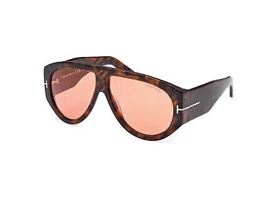 Pre-owned Tom Ford Sunglasses Ft1044 Bronson 52s Havana Bordeaux Man In Red