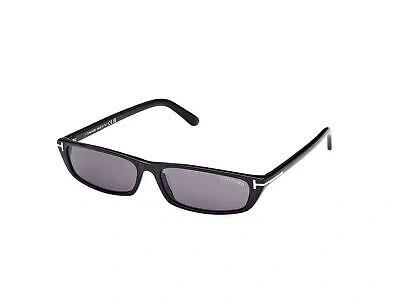 Pre-owned Tom Ford Sunglasses Ft1058 Alejandro 01a Black Smoke Men Women In Gray