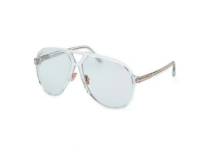 Pre-owned Tom Ford Sunglasses Ft1061 Bertrand 84v Light Blue Blue Man