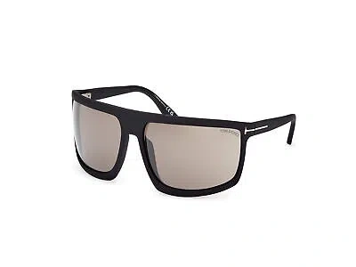 Pre-owned Tom Ford Sunglasses Ft1066 Clint-02 02l Black Brown
