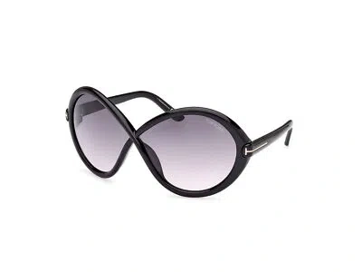 Pre-owned Tom Ford Sunglasses Ft1070 Jada 01b Black Smoke Woman In Gray