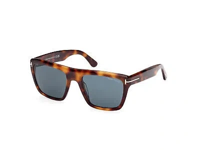 Pre-owned Tom Ford Sunglasses Ft1077 Alberto 53v Havana Blue Man