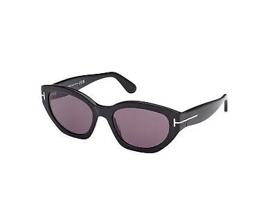 Pre-owned Tom Ford Sunglasses Ft1086 Penny 01a Black Smoke Woman In Gray