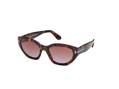 Pre-owned Tom Ford Sunglasses Ft1086 Penny 52f Havana Brown Woman