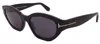 Tom Ford Guilliana Acetate Cat-eye Sunglasses In Black